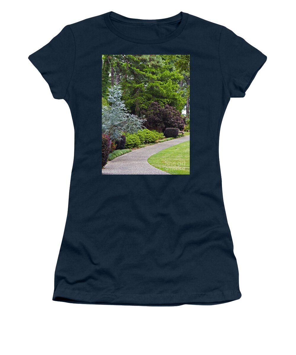 Fine Art Photo Women's T-Shirt featuring the photograph A Garden Walk by Ken Frischkorn