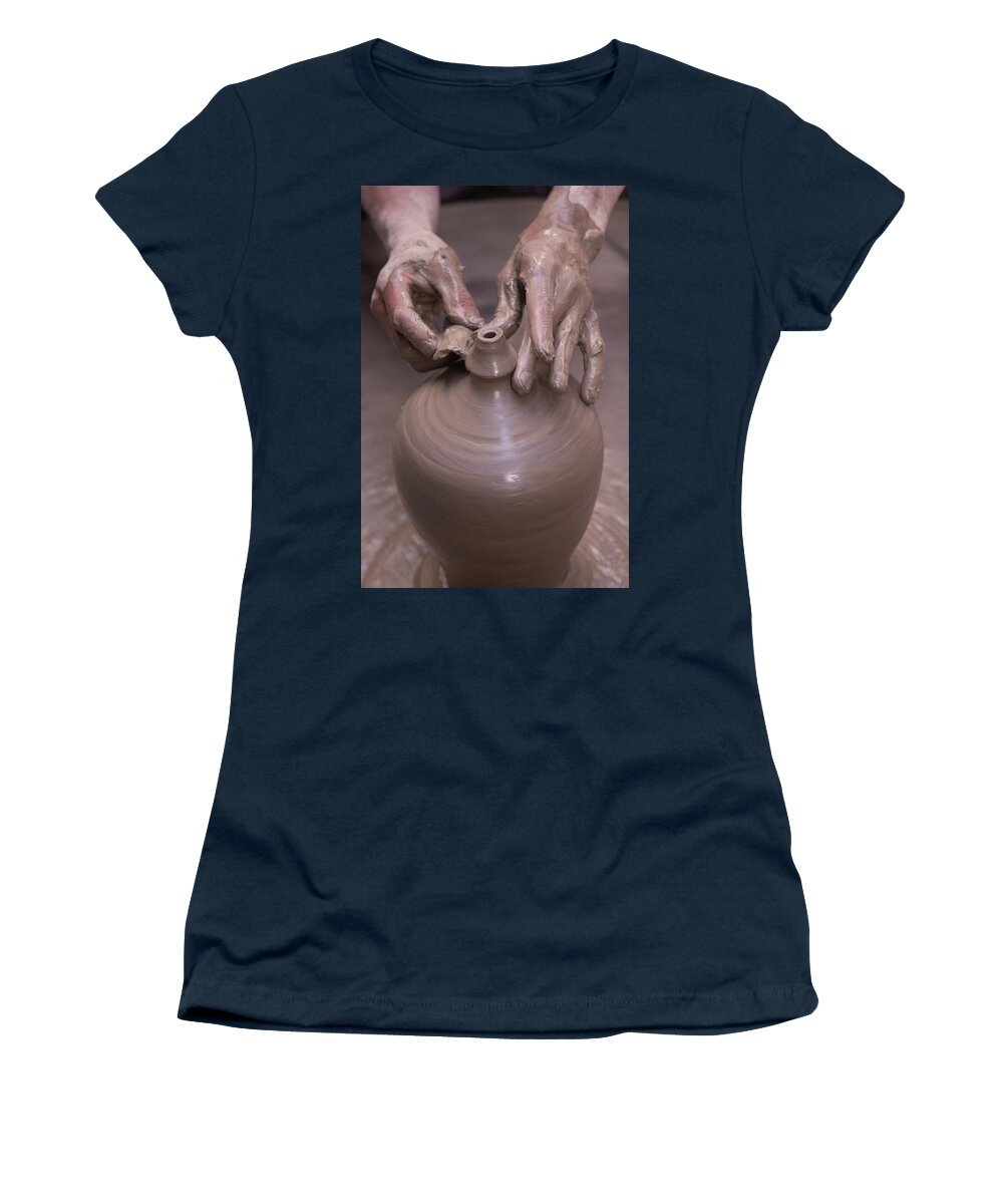 Pottery Women's T-Shirt featuring the photograph A Master at Work 2 by Joe Kopp