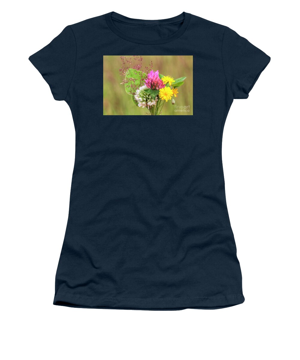 Flower Women's T-Shirt featuring the photograph A Posy from the Meadows by Heiko Koehrer-Wagner