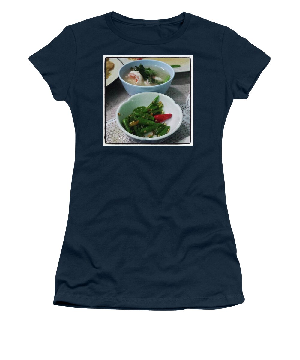 Thaifood Women's T-Shirt featuring the photograph A Side Of Tom Yum Goon With Your by Mr Photojimsf