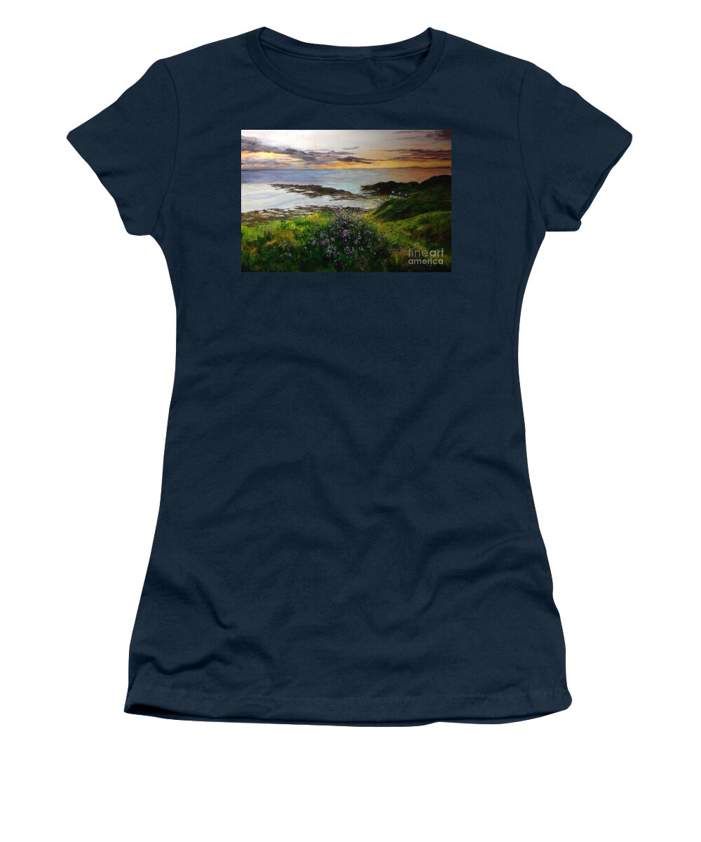 Landscape Women's T-Shirt featuring the painting A Special Place ... by Lizzy Forrester