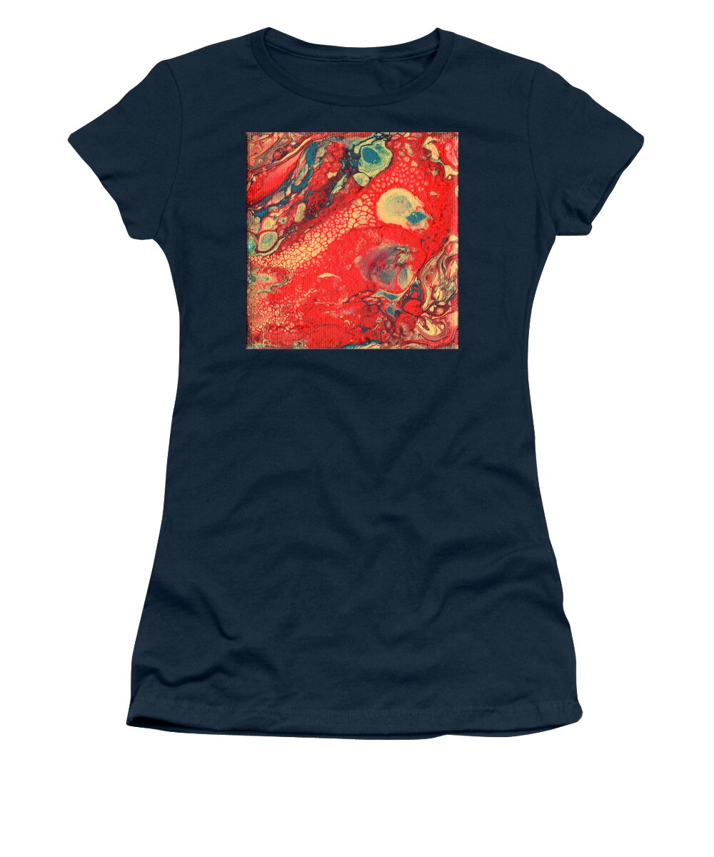 Acrylic Women's T-Shirt featuring the painting A Touch of Gold by Charlene Fuhrman-Schulz