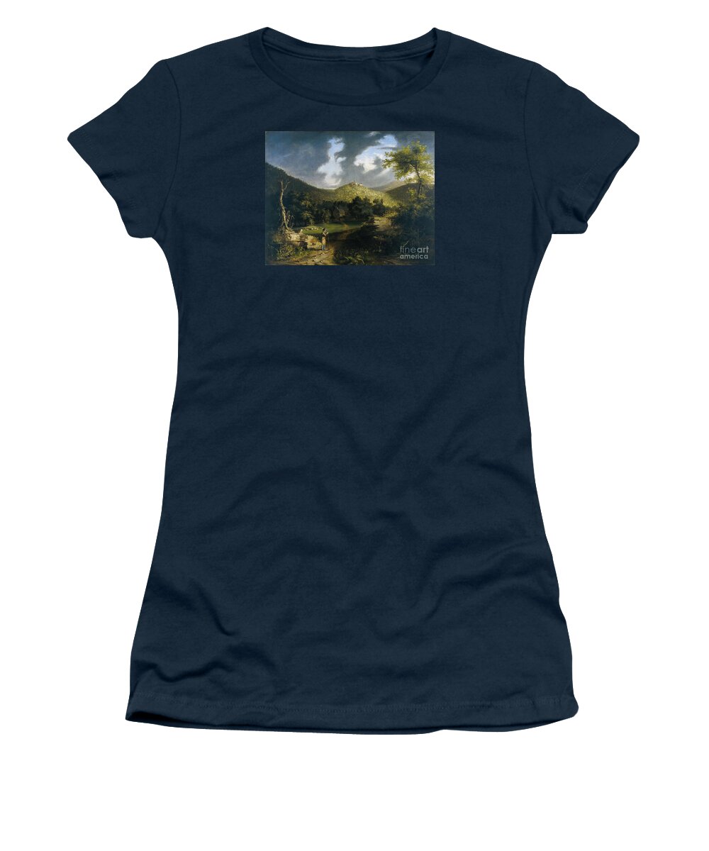 Thomas Cole Women's T-Shirt featuring the painting A View of Fort Putnam by MotionAge Designs