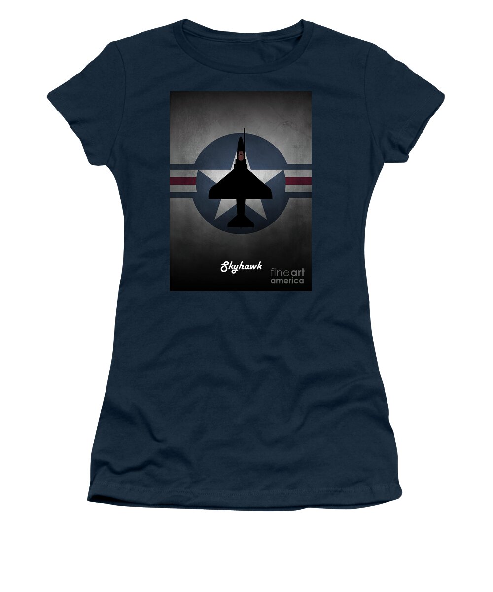 A4 Skyhawk Women's T-Shirt featuring the digital art A4 Skyhawk US Navy by Airpower Art