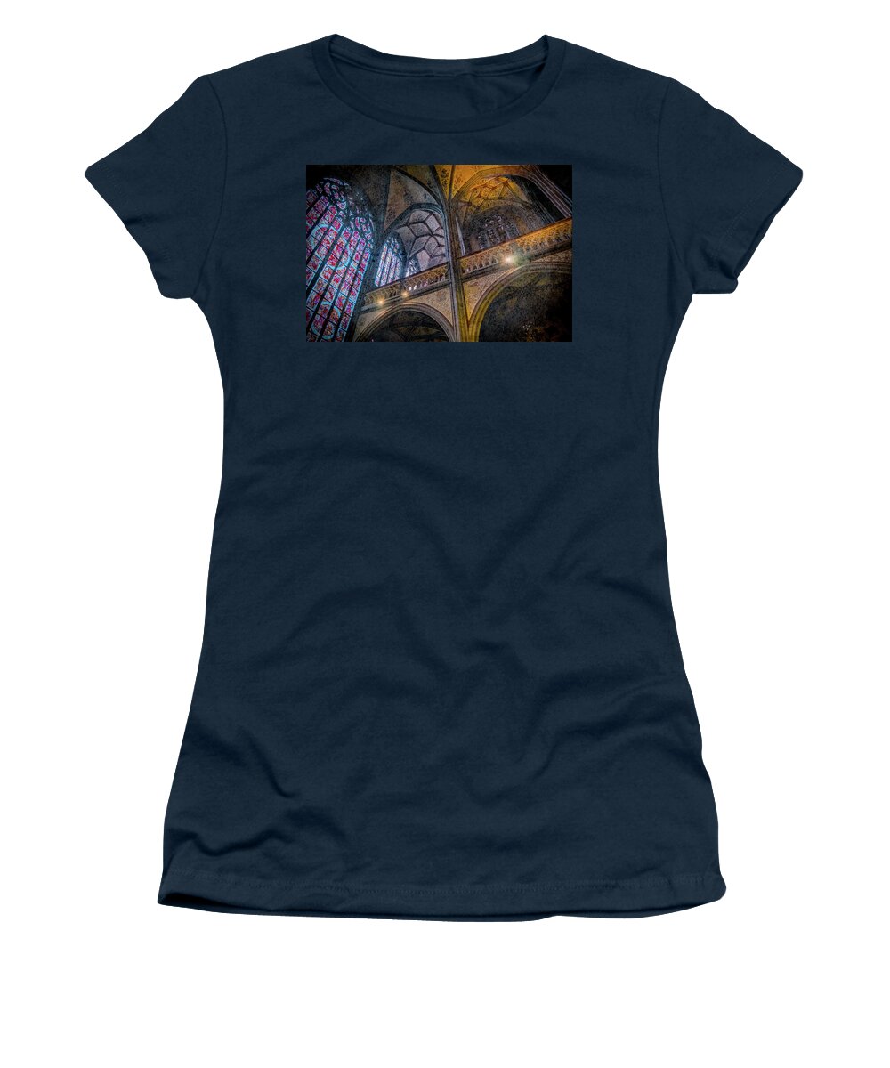 Aachen Women's T-Shirt featuring the photograph Aachen, Germany - Cathedral - Nikolaus-Michaels Chapel by Mark Forte