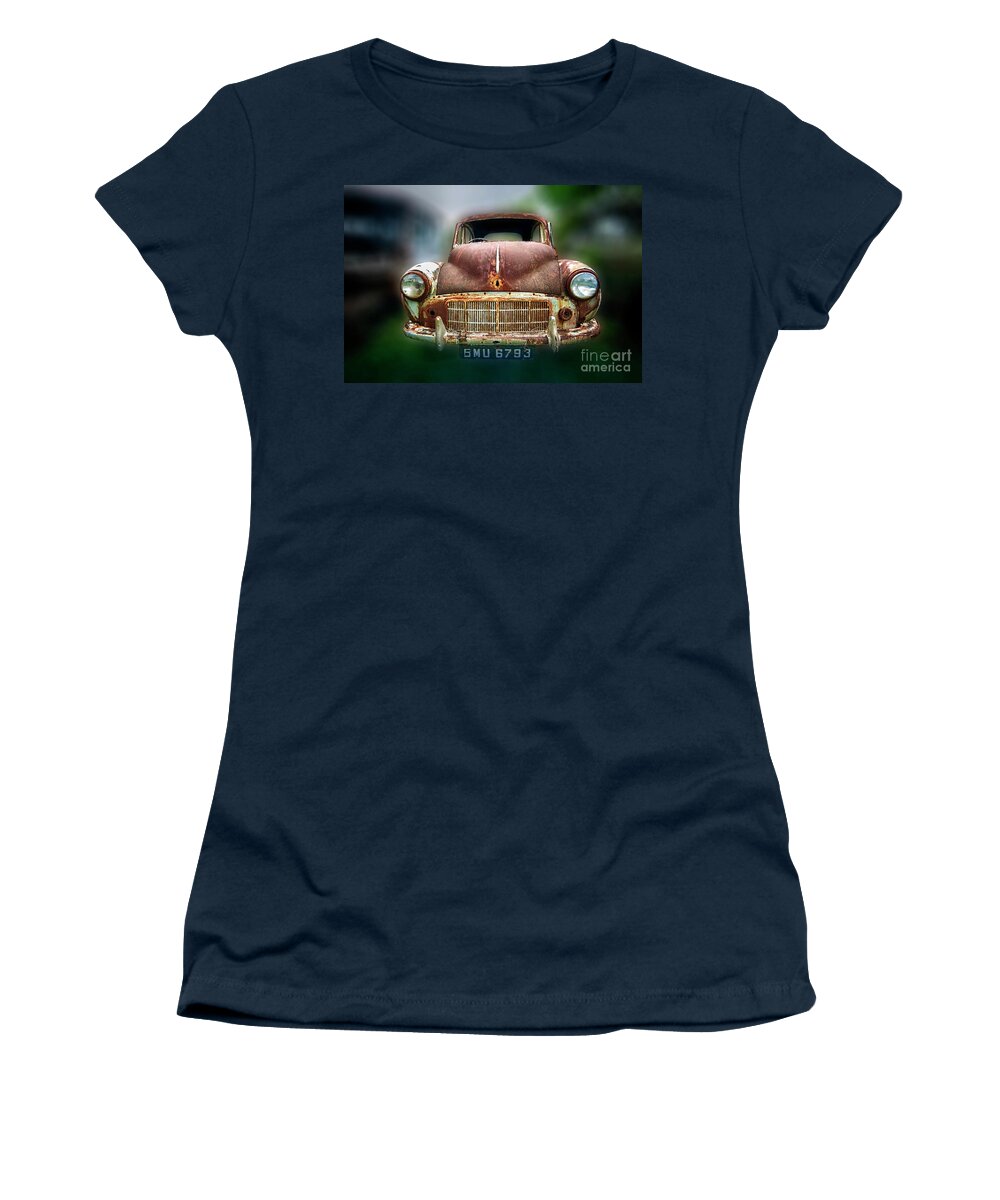Car Women's T-Shirt featuring the photograph Abandoned Car by Charuhas Images