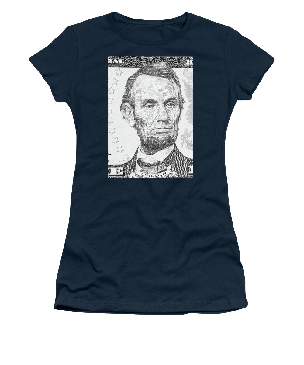 Abraham Lincoln Women's T-Shirt featuring the photograph Abraham Lincoln by Les Cunliffe