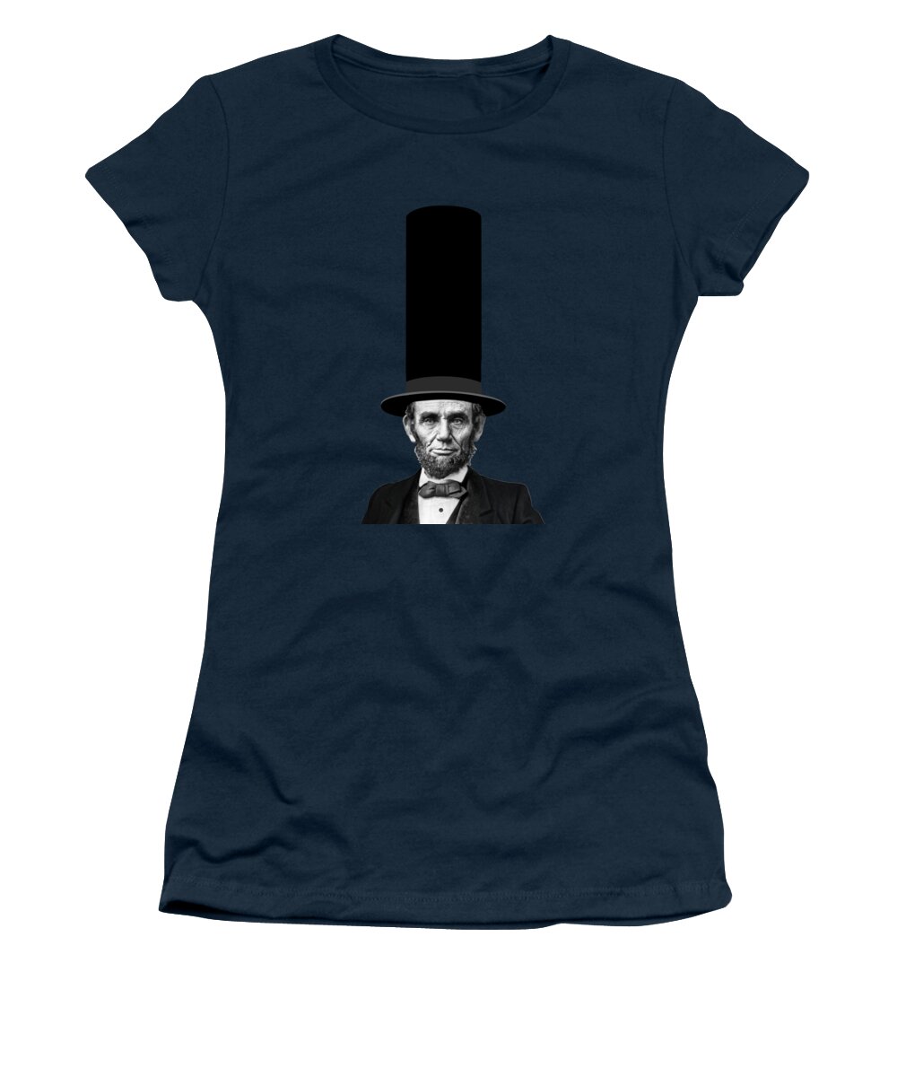 Abraham Lincoln Women's T-Shirt featuring the digital art Abraham Lincoln Presidential Fashion Statement by Garaga Designs