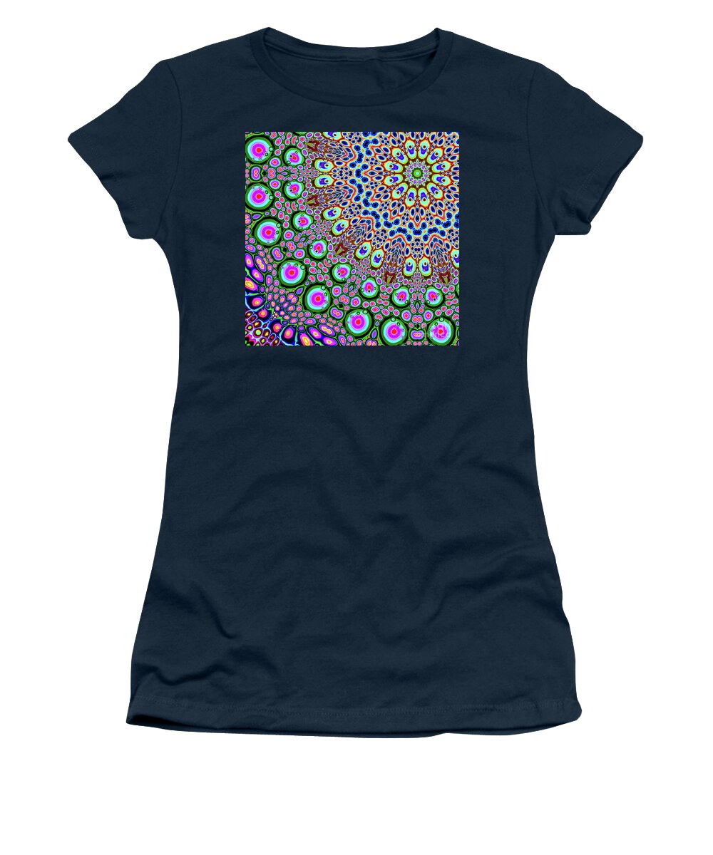 Abstract Women's T-Shirt featuring the digital art Abstract Array of Colors by Phil Perkins