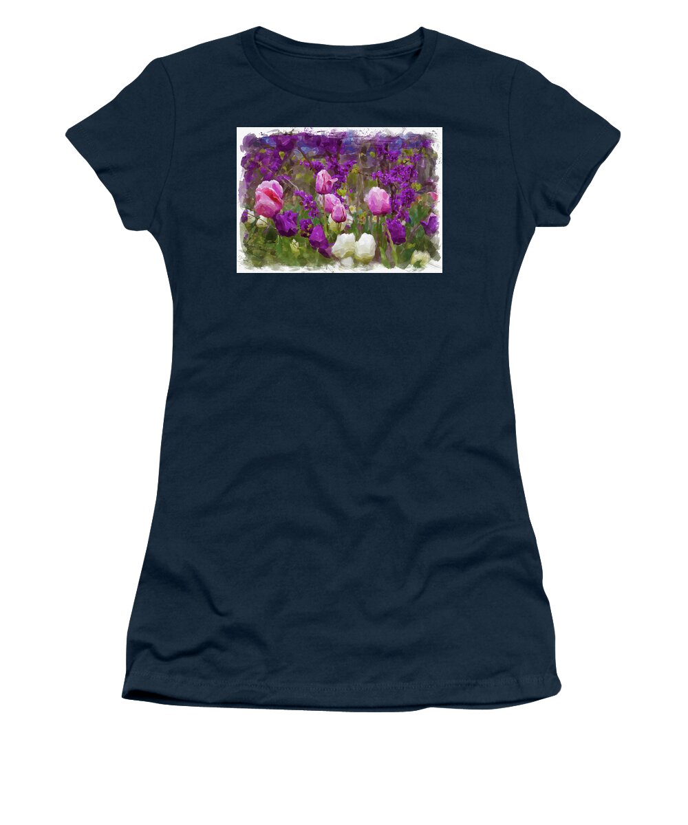 Flower Women's T-Shirt featuring the photograph Abstract Flower Watercolor XIII by Ricky Barnard