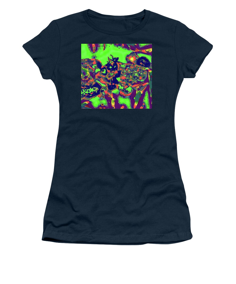 Abstract Women's T-Shirt featuring the photograph Abstract Mushrooms by Gina O'Brien