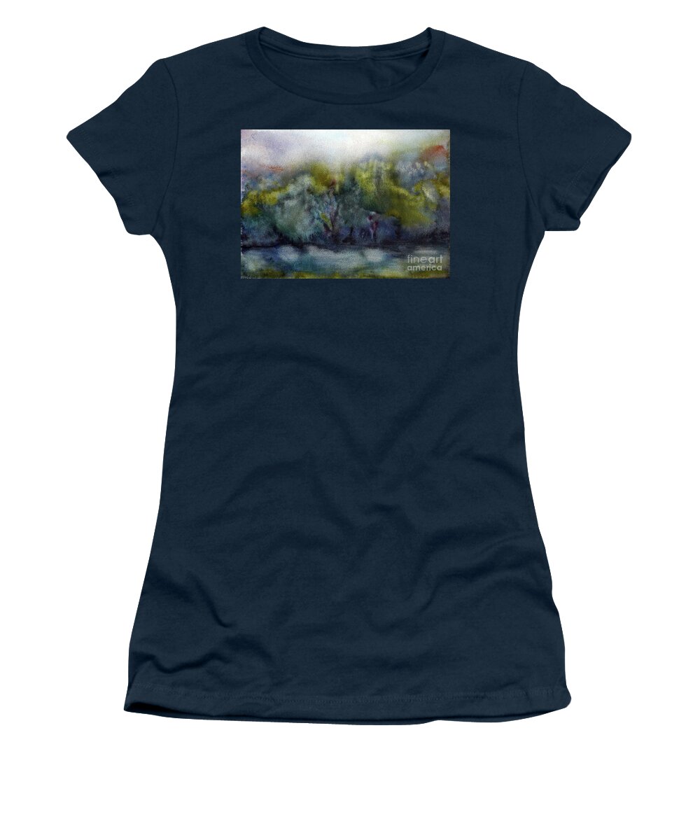 Winner Women's T-Shirt featuring the painting Ada River by Jasna Dragun