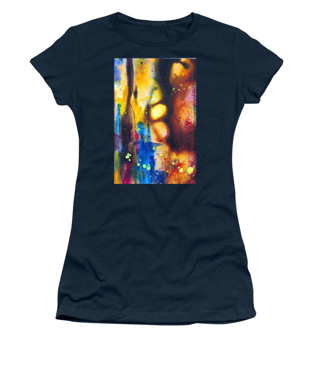 Wine Women's T-Shirt featuring the painting After Five by Janice Nabors Raiteri