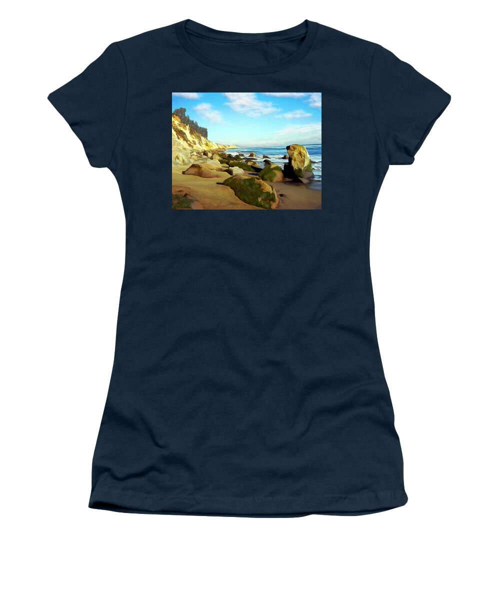 Ocean Women's T-Shirt featuring the photograph After the fog Gaviota by Kurt Van Wagner