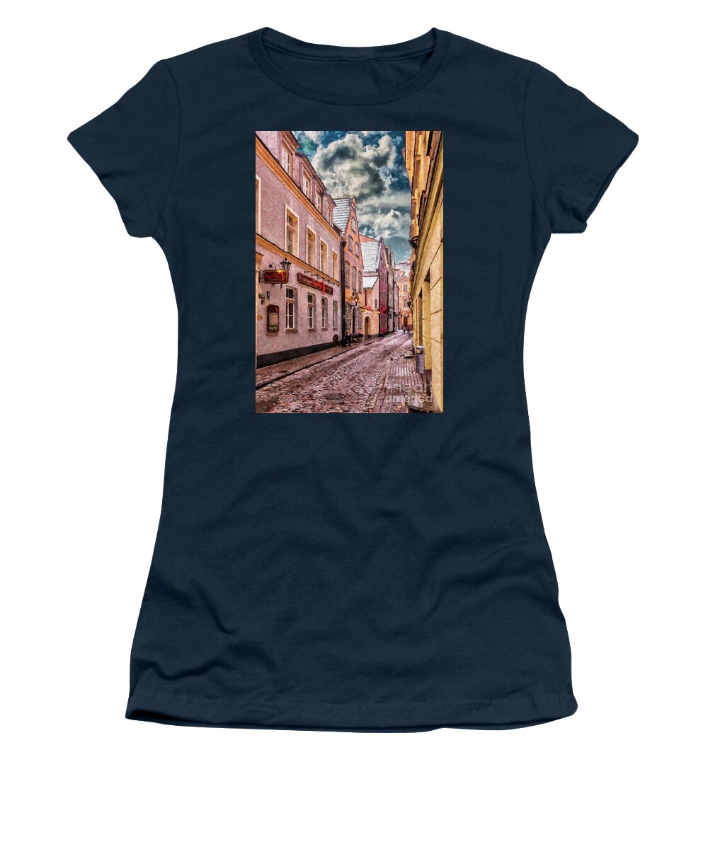 Digital Women's T-Shirt featuring the photograph After The Thaw Digital Painting by Antony McAulay