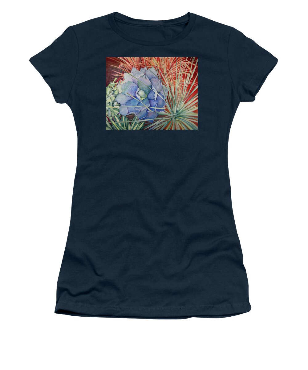 Agave Women's T-Shirt featuring the painting Agave Glory by Tara D Kemp