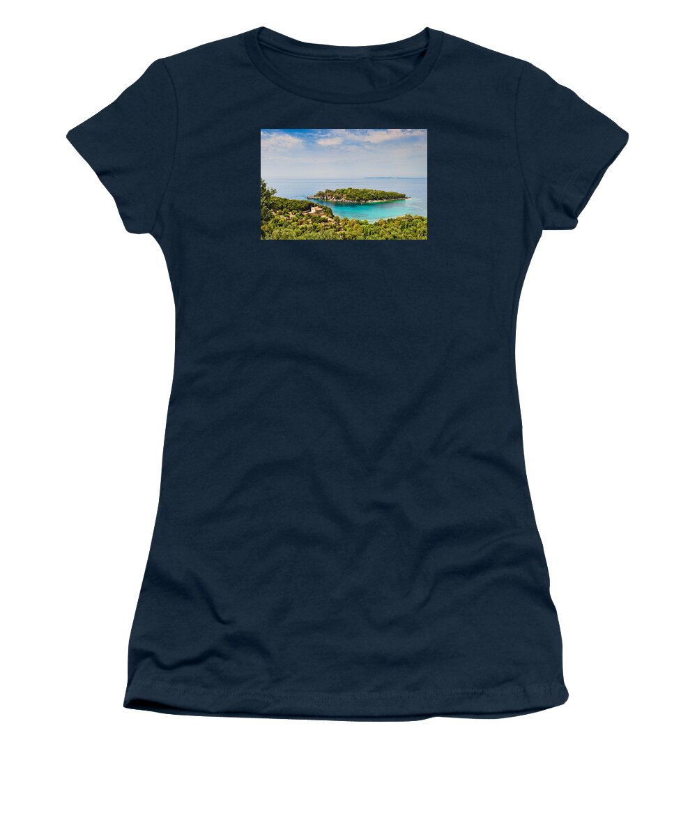Perdika Women's T-Shirt featuring the photograph Agia Paraskevi in Perdika - Greece by Constantinos Iliopoulos