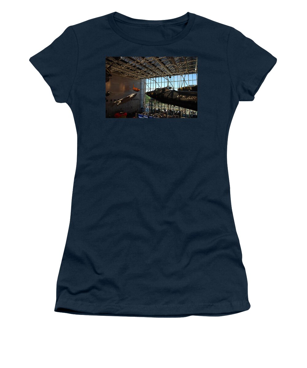 Air And Space Museum Women's T-Shirt featuring the photograph Air and Space Museum by Kenny Glover
