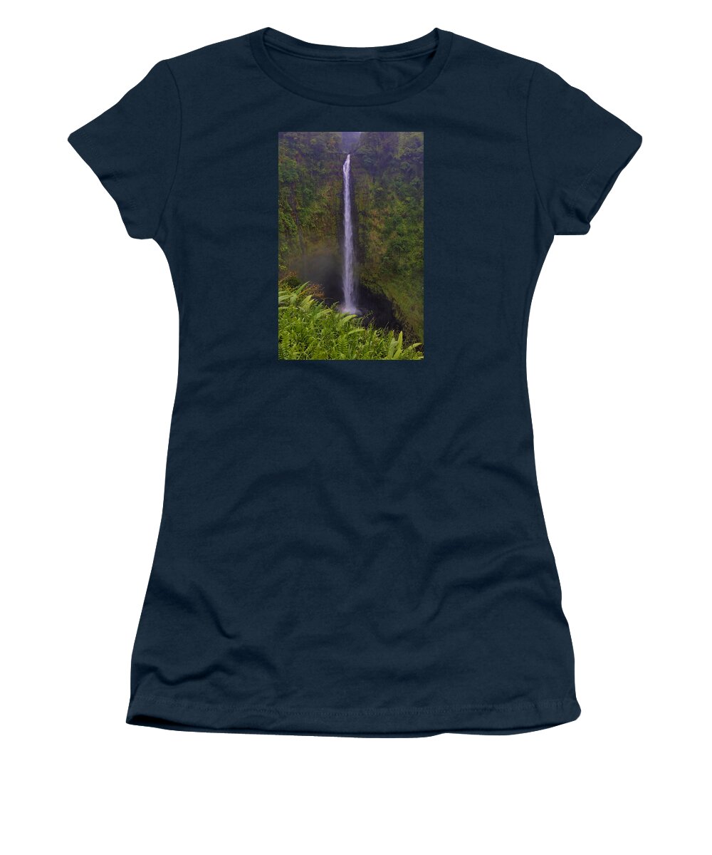 Pamela Walton Women's T-Shirt featuring the photograph Akaka Falls by Pamela Walton