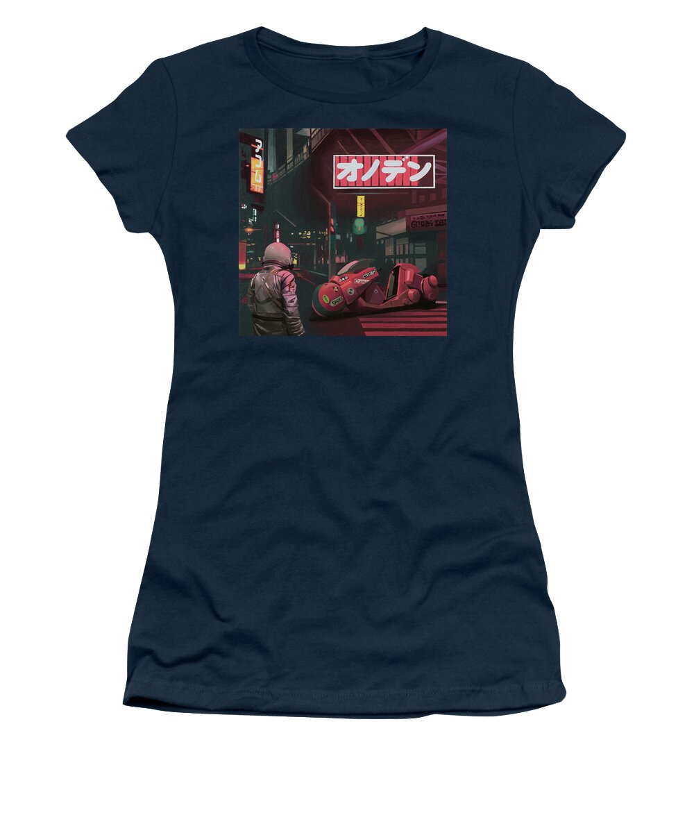 Astronaut Women's T-Shirt featuring the painting Akira by Scott Listfield