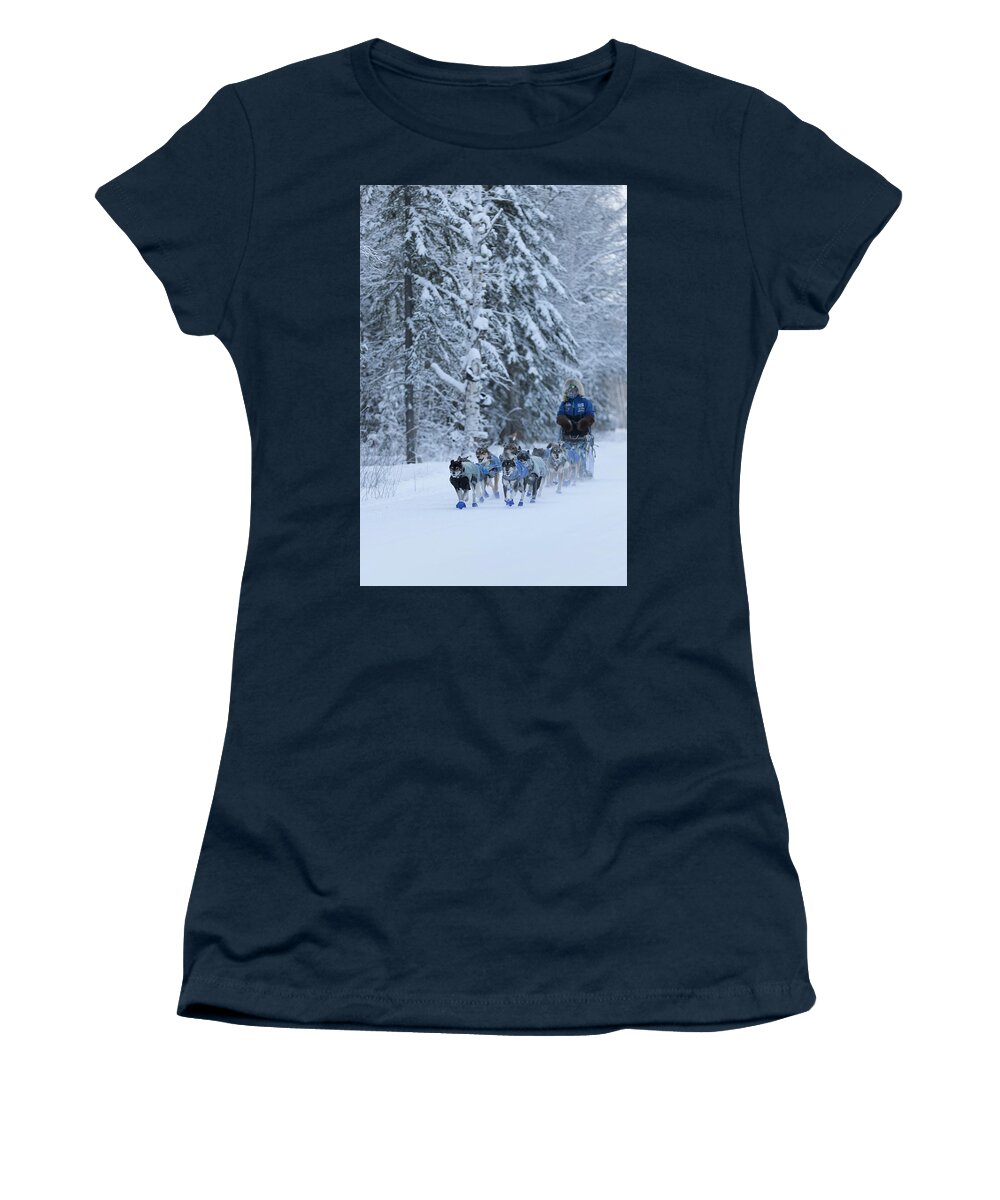 Alaska Women's T-Shirt featuring the photograph Alaska Dog Sled Team by Scott Slone
