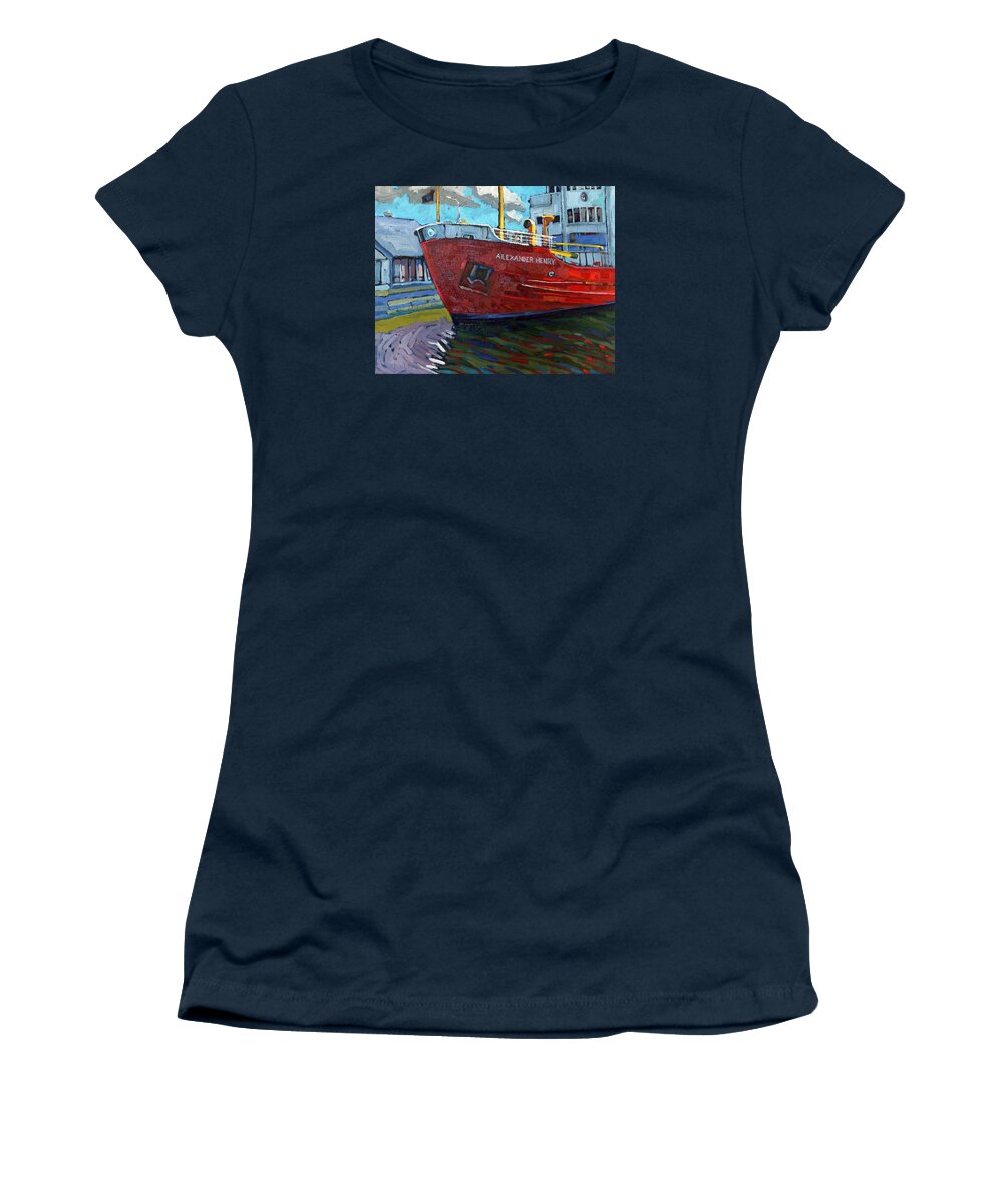 Alexander Women's T-Shirt featuring the painting Alexander Henry by Phil Chadwick