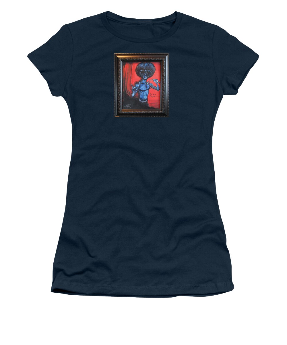 Bruce Lee Women's T-Shirt featuring the painting alien Bruce Lee by Similar Alien