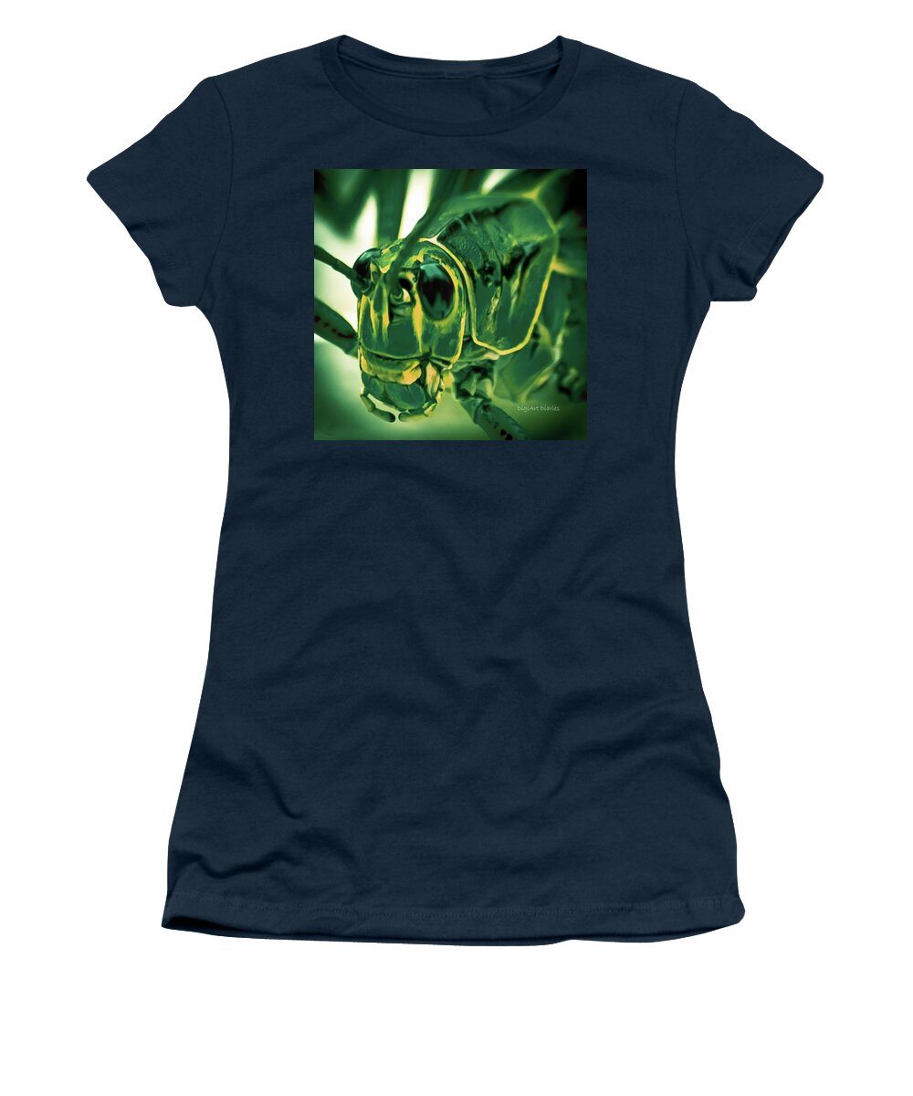 Grasshopper Women's T-Shirt featuring the photograph Alien by DigiArt Diaries by Vicky B Fuller