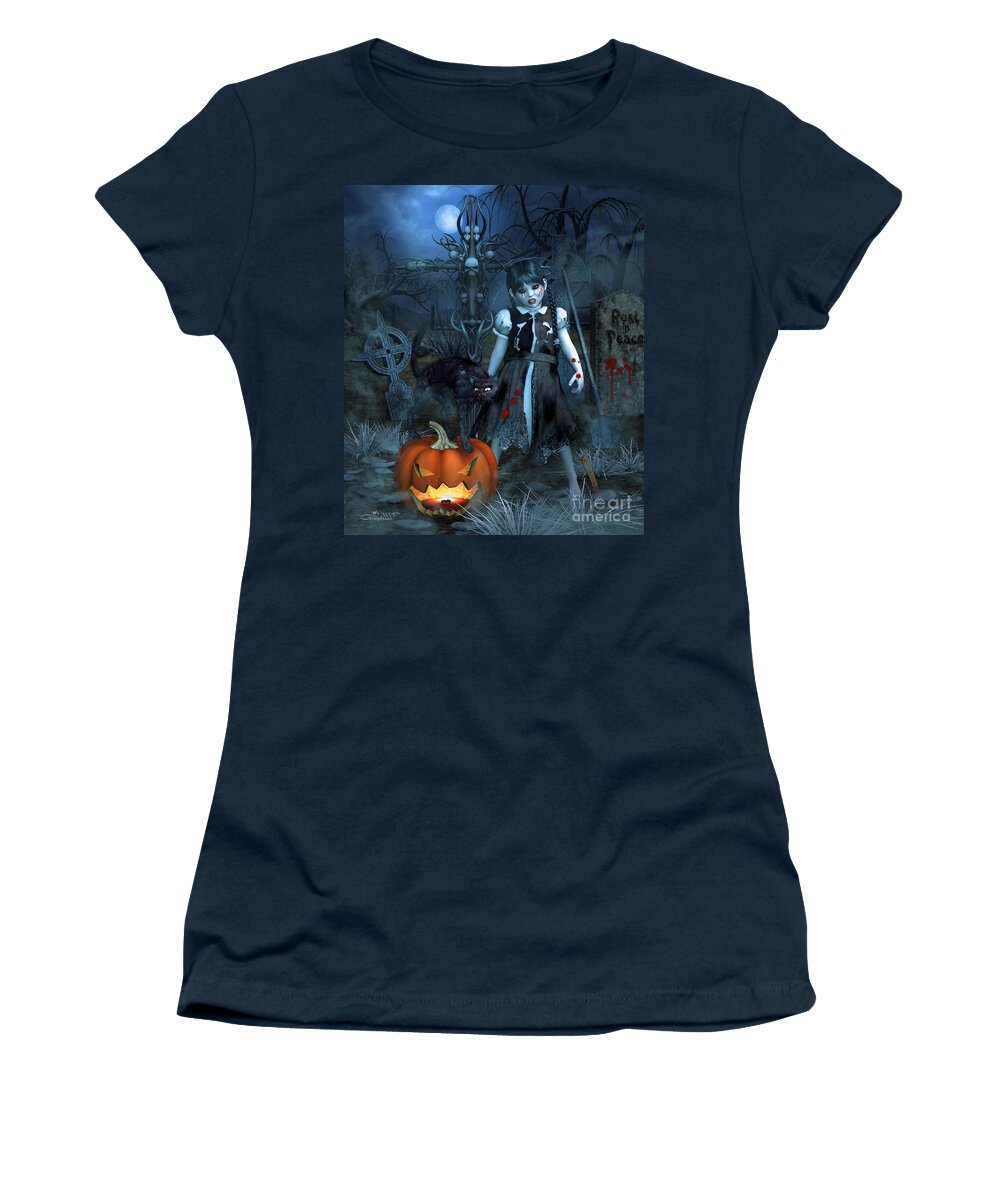 3d Women's T-Shirt featuring the digital art Alive or Undead by Jutta Maria Pusl