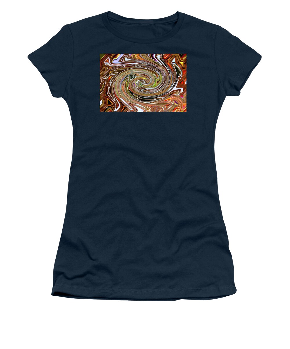 All Rolled Up Abstract Women's T-Shirt featuring the digital art All Rolled Up Abstract, by Tom Janca