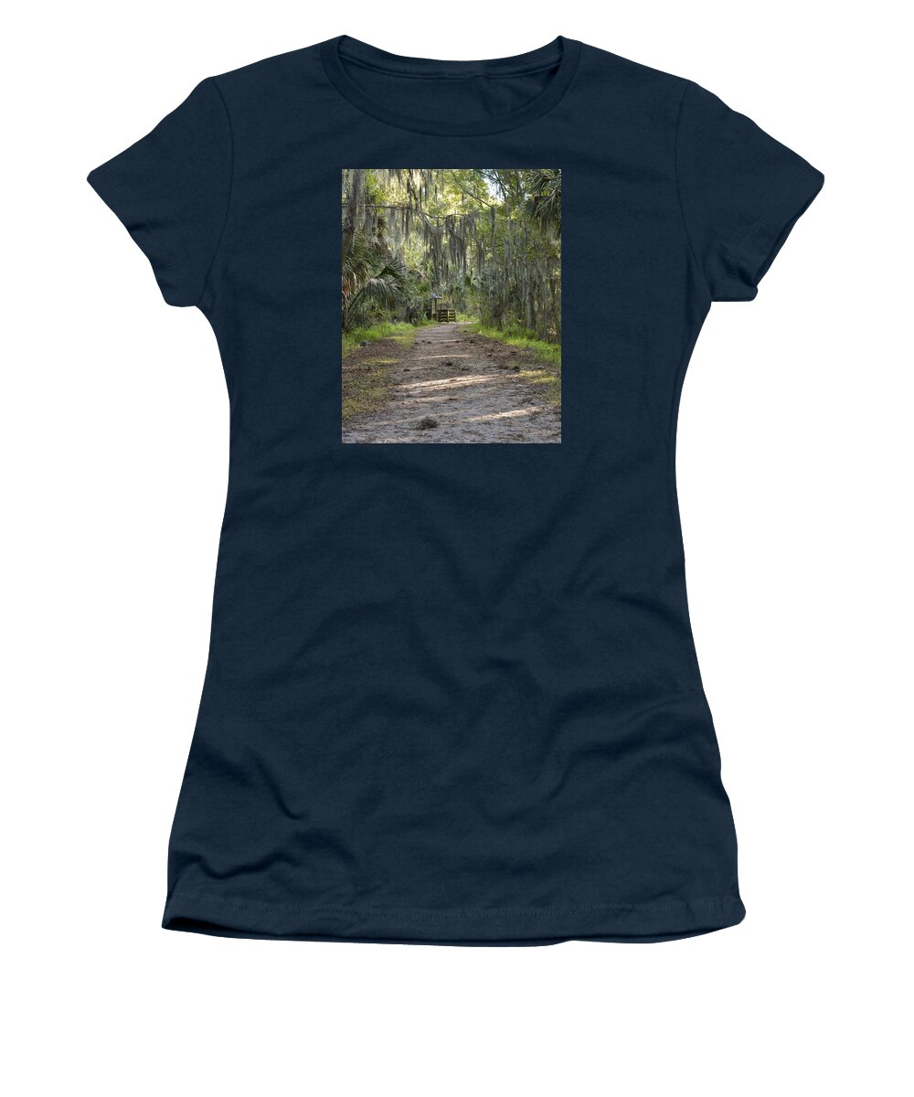 Trail Women's T-Shirt featuring the photograph Alligator Alley by Carol Bradley