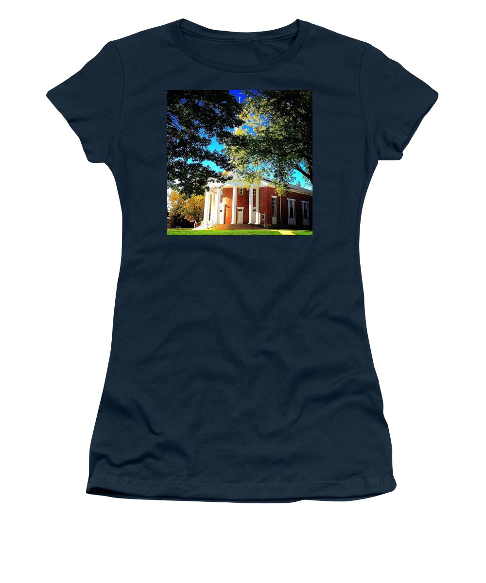 Alma Women's T-Shirt featuring the photograph Alma College Dunning Memorial Chapel by Chris Brown