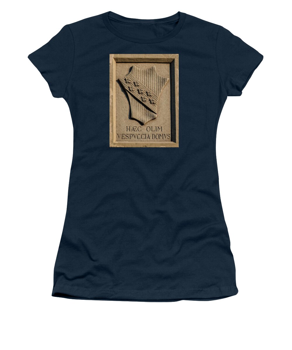 America Vespucci Women's T-Shirt featuring the photograph Amerigo Vespucci Lived Here by Gary Karlsen