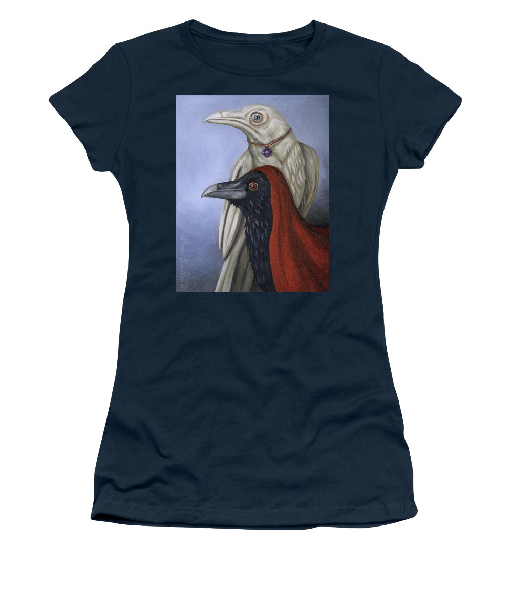 Raven Women's T-Shirt featuring the painting Amethyst by Leah Saulnier The Painting Maniac