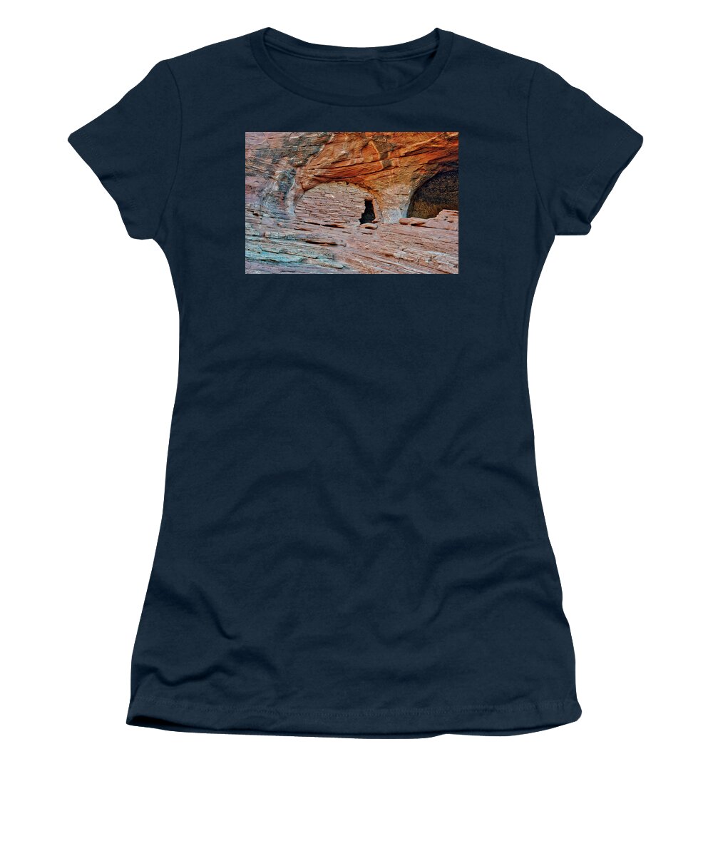 Mystery Valley Women's T-Shirt featuring the photograph Ancient Ruins Mystery Valley Colorado Plateau Arizona 05 by Thomas Woolworth