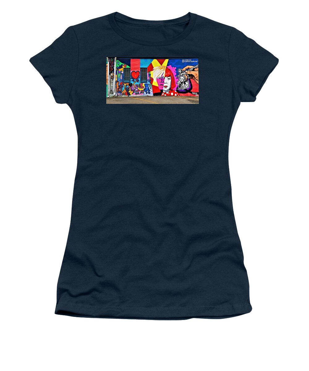 Murals Women's T-Shirt featuring the photograph Andy Mural 2 by Rob Hans