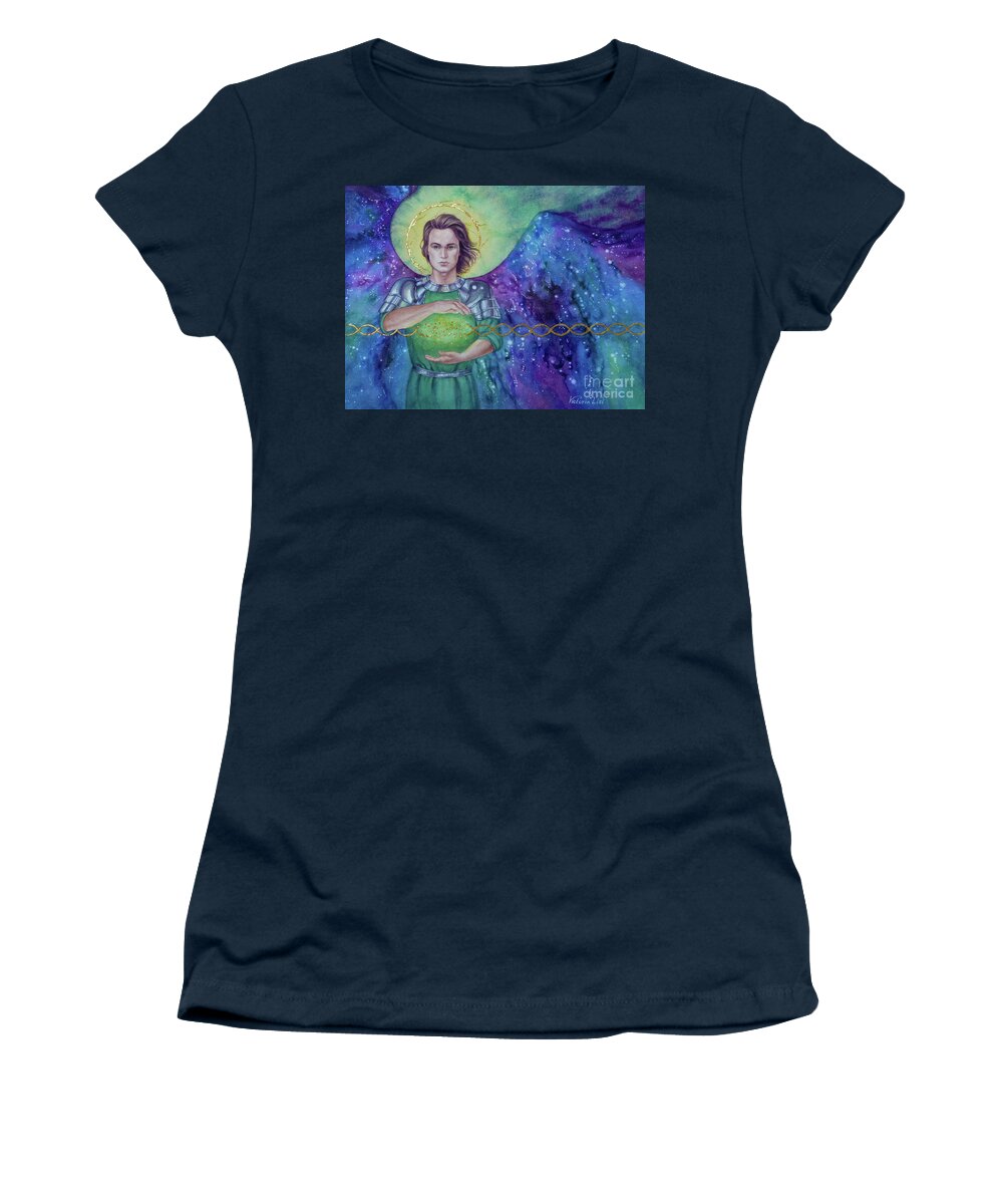 Angel Women's T-Shirt featuring the painting Angel Fire by Victoria Lisi