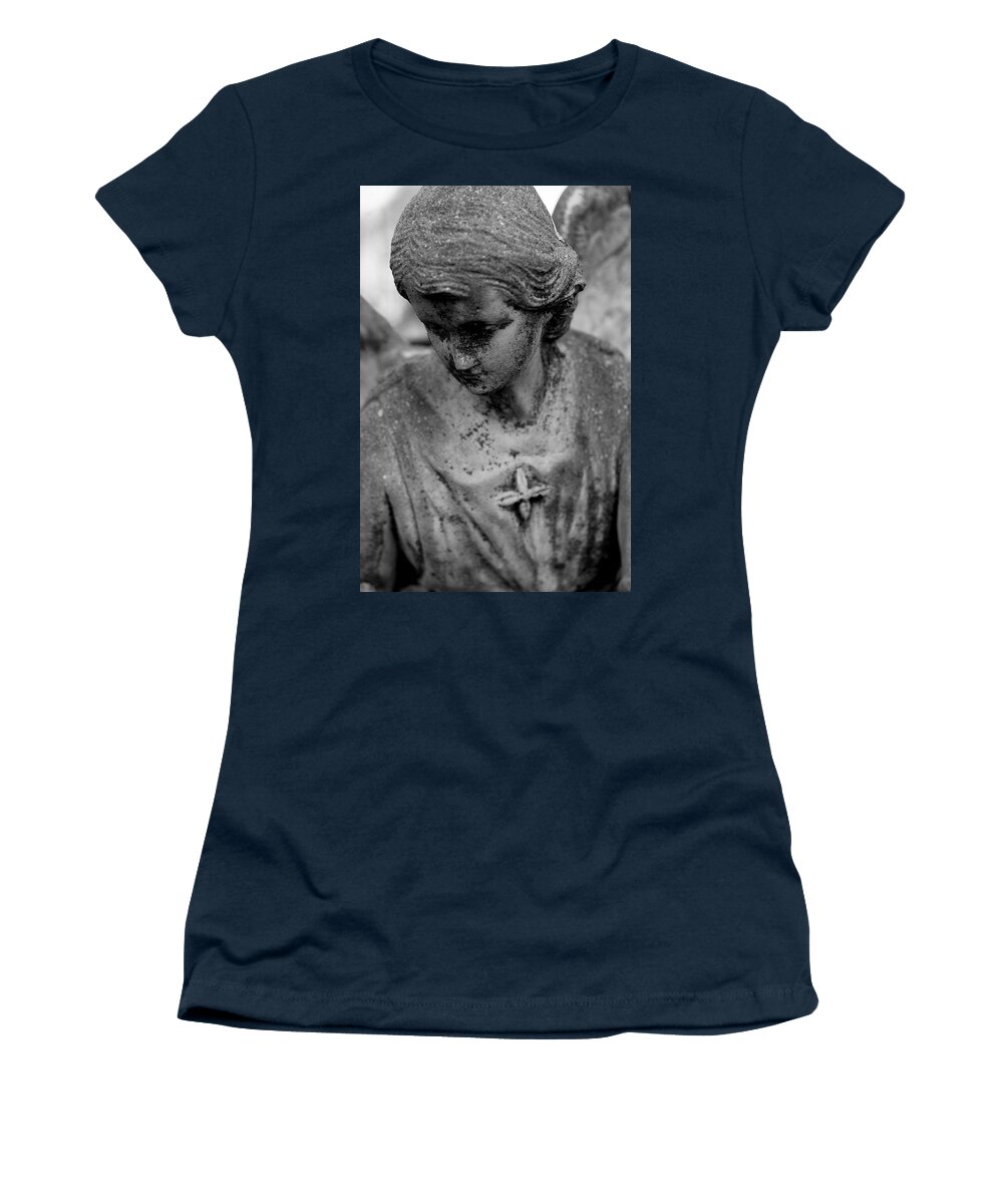 Statue Women's T-Shirt featuring the photograph Angels Among Us by Viviana Nadowski