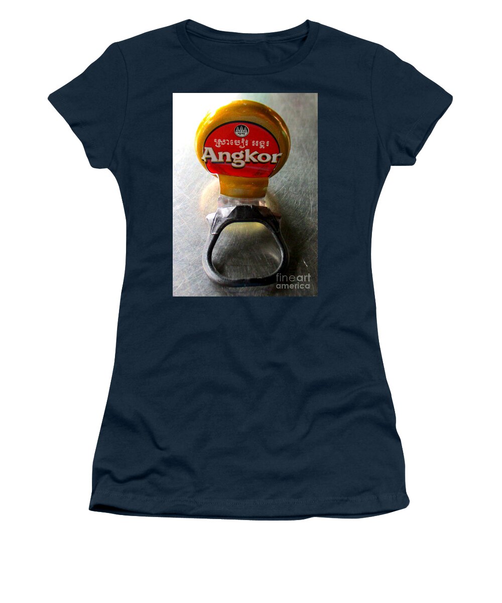 Angkor Beer Women's T-Shirt featuring the photograph Angkor Beer by Randall Weidner