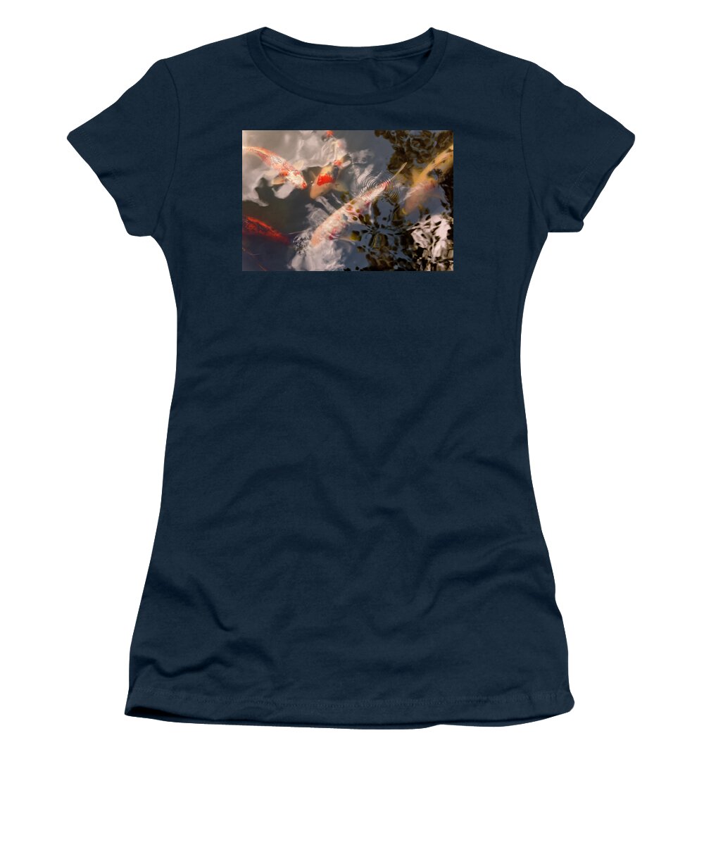 Fish Women's T-Shirt featuring the photograph Animal - Fish - Being koi by Mike Savad