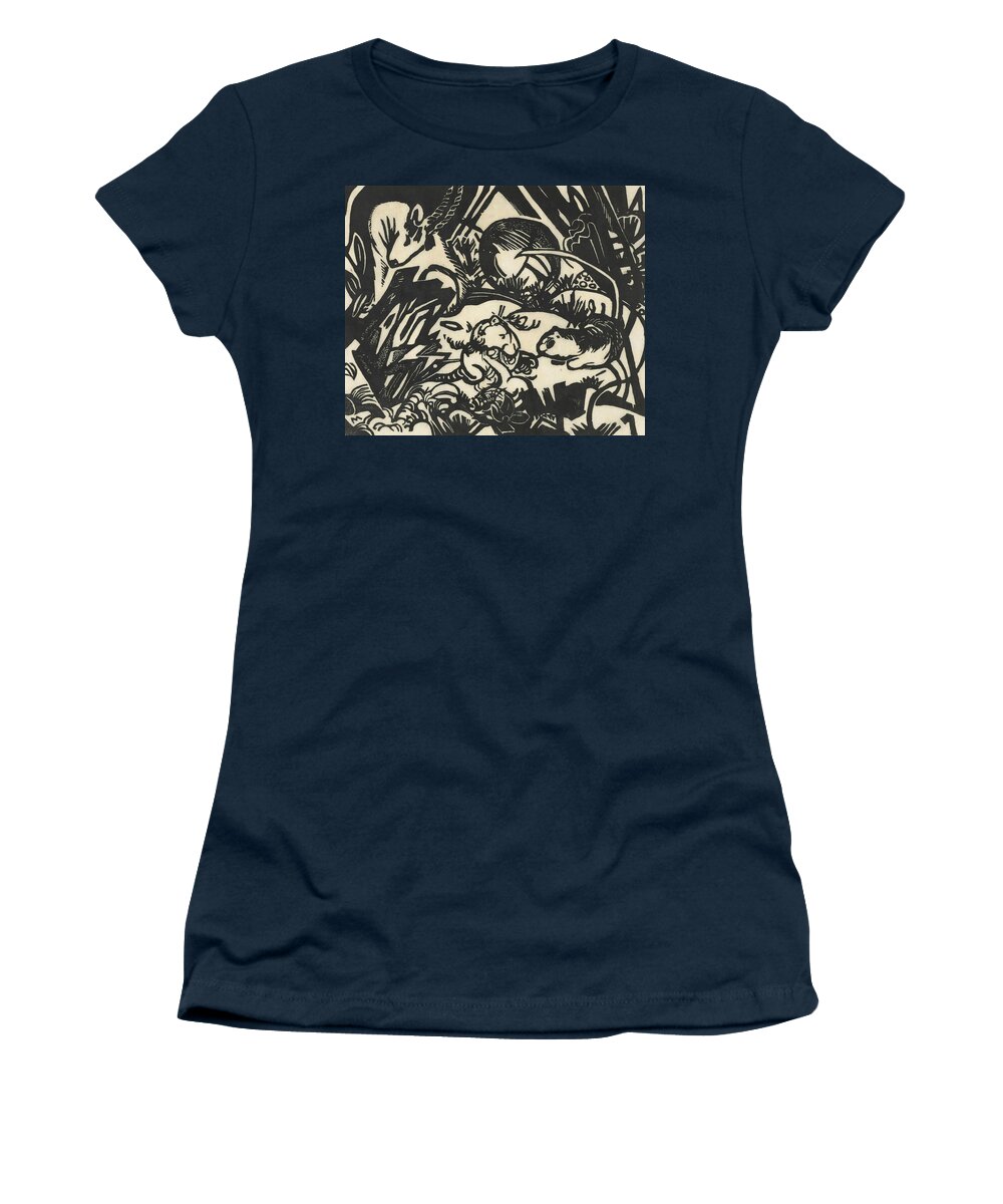 German Painters Women's T-Shirt featuring the painting Animal Legend by Franz Marc