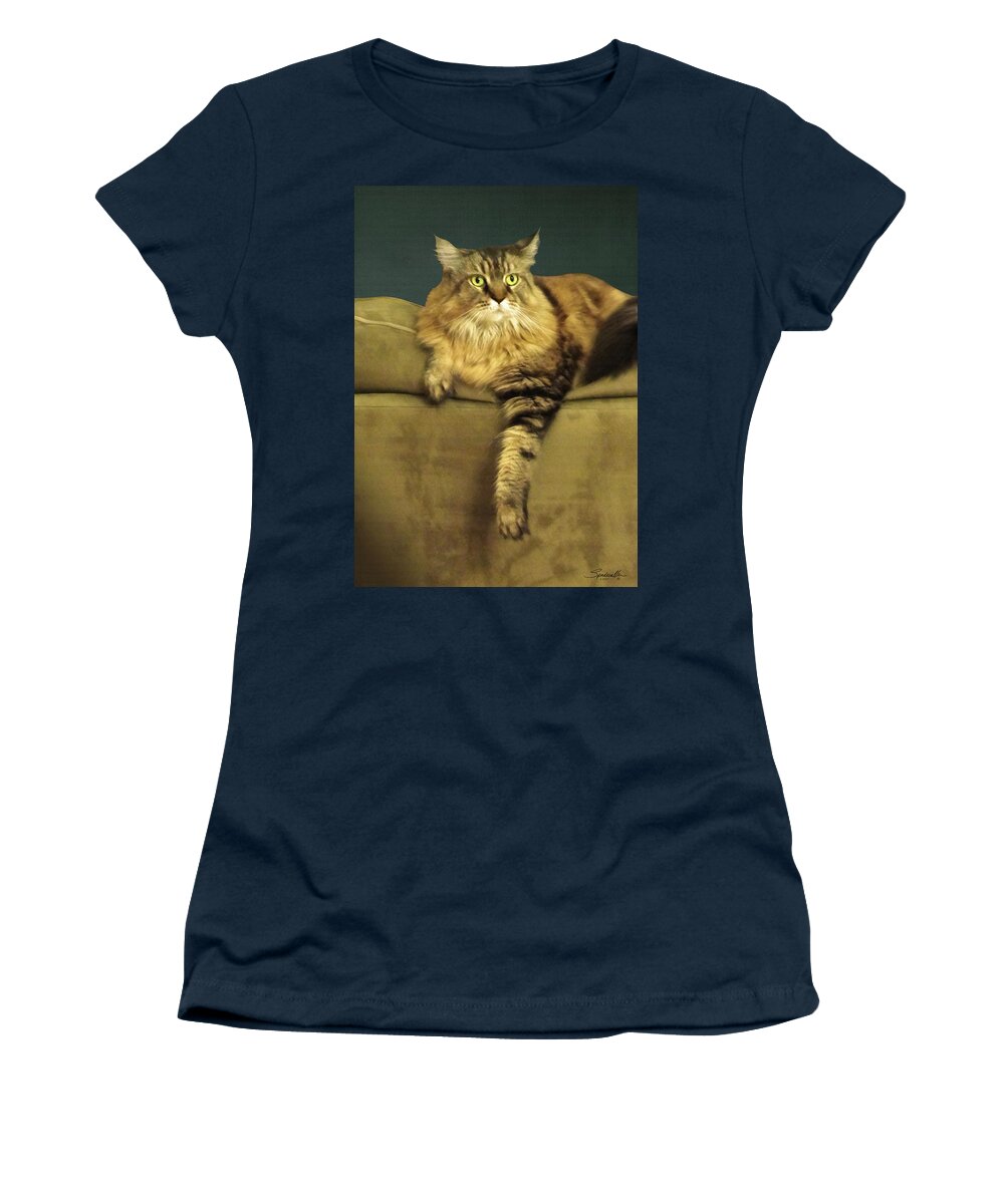Cat Women's T-Shirt featuring the digital art Annie by M Spadecaller