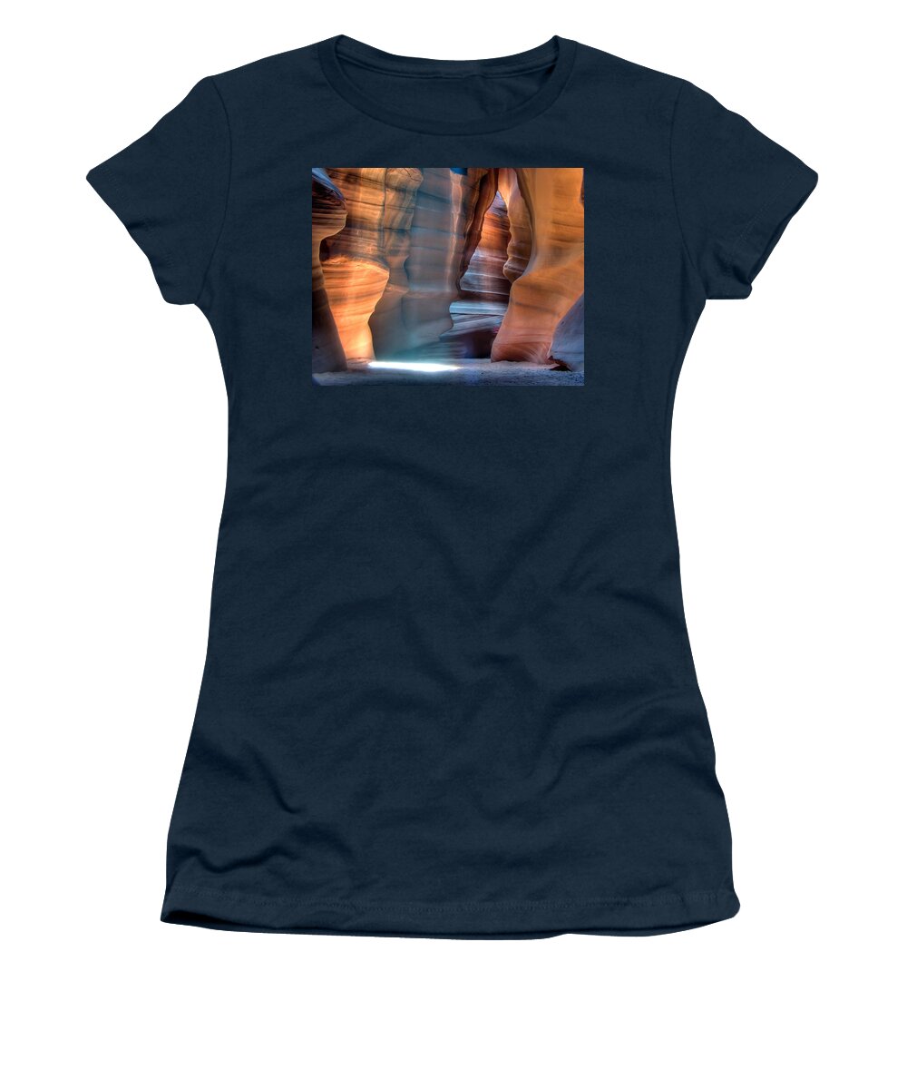 Antelope Women's T-Shirt featuring the photograph Antelope Canyon by Farol Tomson