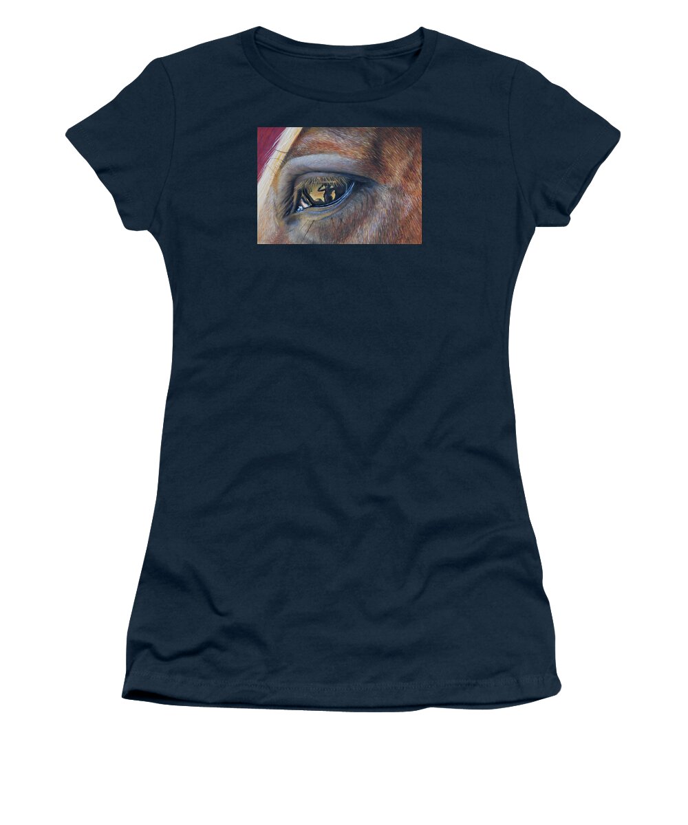 Horse Women's T-Shirt featuring the painting Arabella by Emily Page