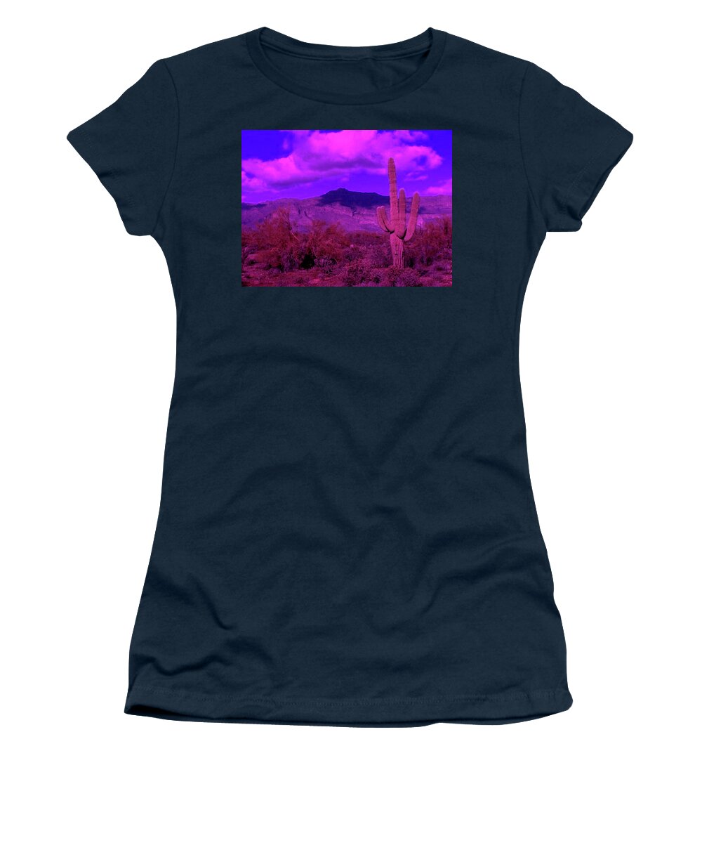 Arizona Women's T-Shirt featuring the photograph Arizona Purple Haze by Judy Kennedy