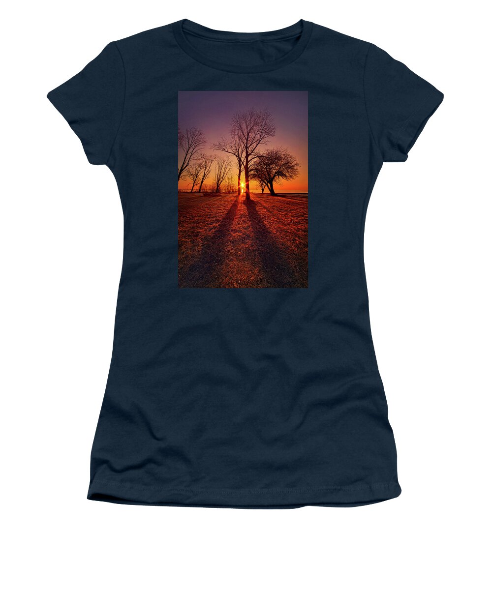 Clouds Women's T-Shirt featuring the photograph As Sure As The SUn Will Rise by Phil Koch