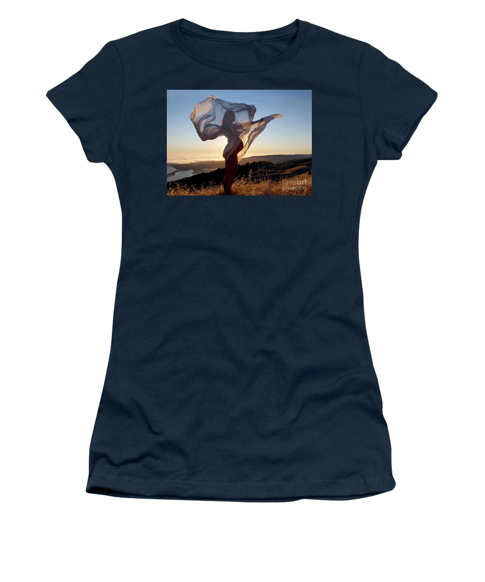 Pregnancy Women's T-Shirt featuring the photograph As the Wind Carries the Flower of a New Life by Wernher Krutein