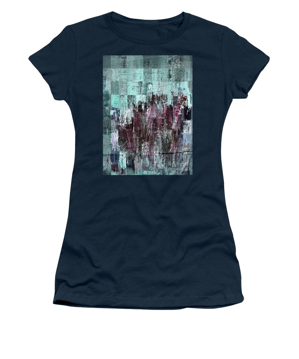 Abstract Women's T-Shirt featuring the digital art Ascension - c03xt-161at2c by Variance Collections