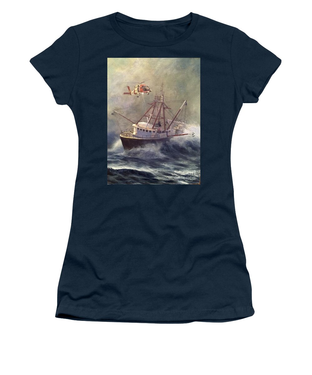 Hh-60 Women's T-Shirt featuring the painting Assessment by Stephen Roberson