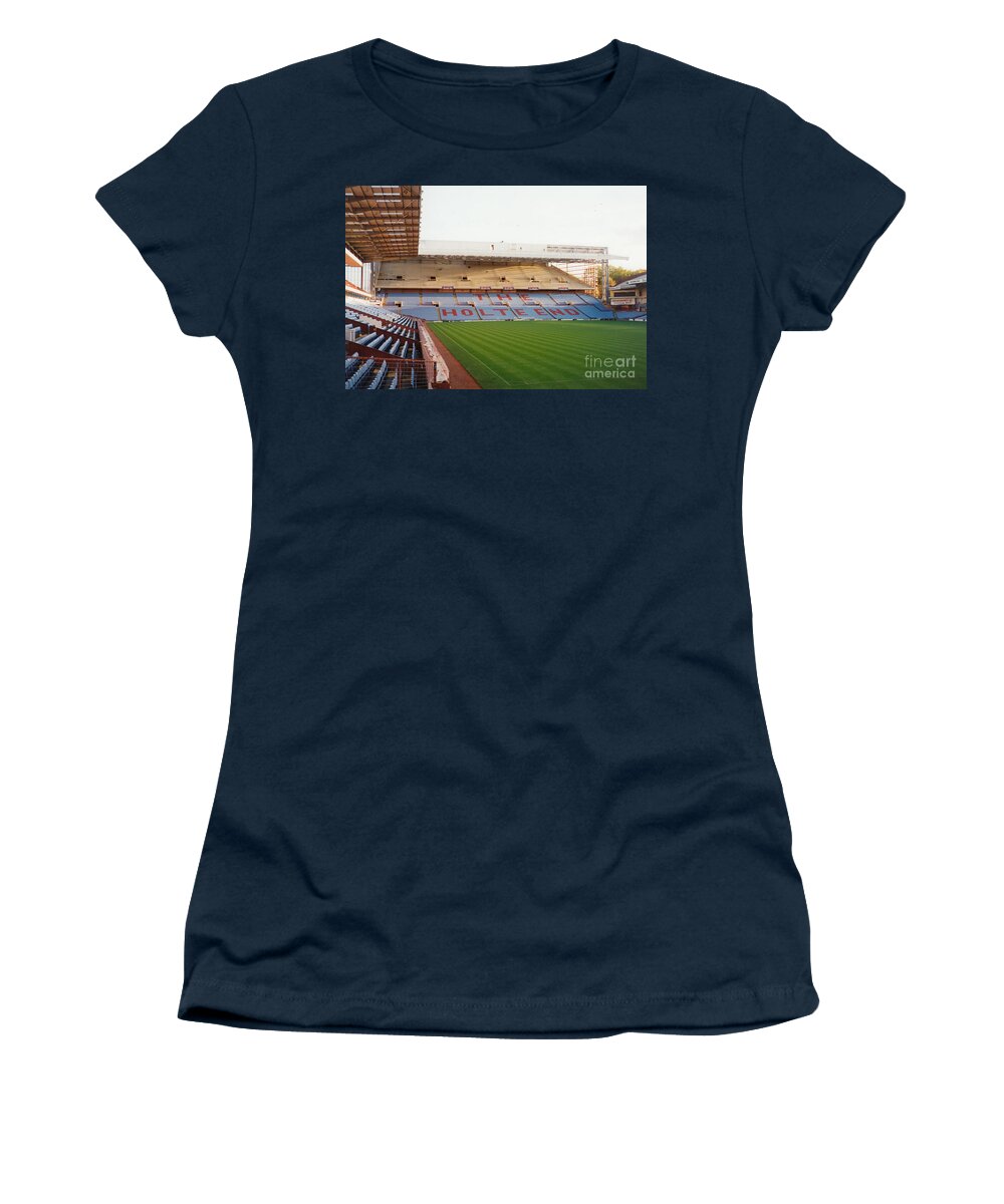 Aston Villa Women's T-Shirt featuring the photograph Aston Villa - Villa Park - Holte End 4 - October 1994 by Legendary Football Grounds